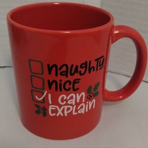 Red Holiday Christmas Mug